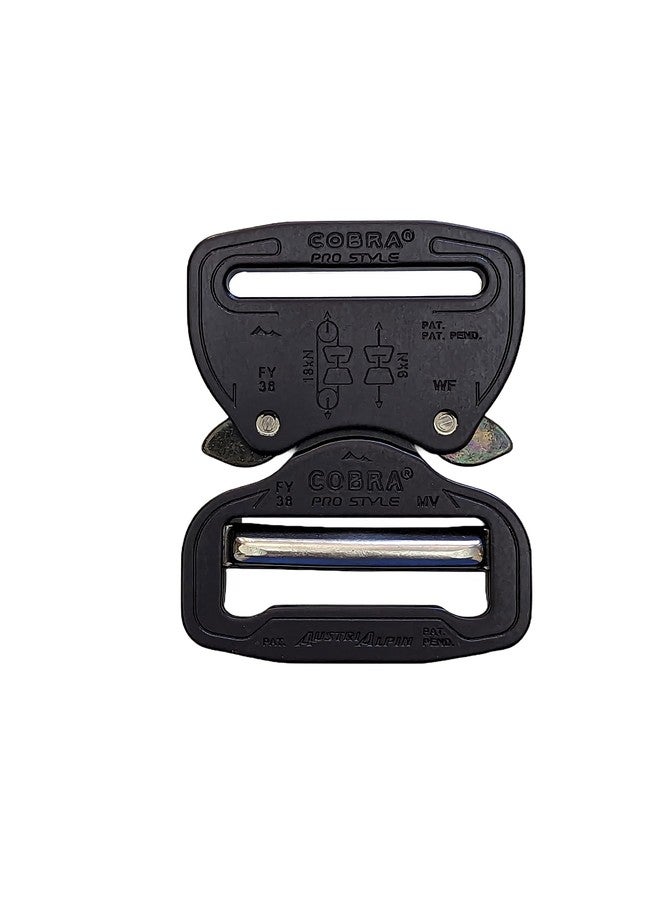 AustriAlpin COBRA Pro Style Quick Release Belt Bag Luggage Backpack Adjustable Buckle (38mm (1.5"), Black Matte)